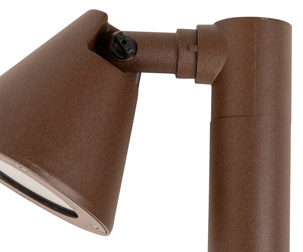 Moderní venkovní sloupkový svítilna rezavě hnědá 30 cm IP44 nastavitelná - Ciara
