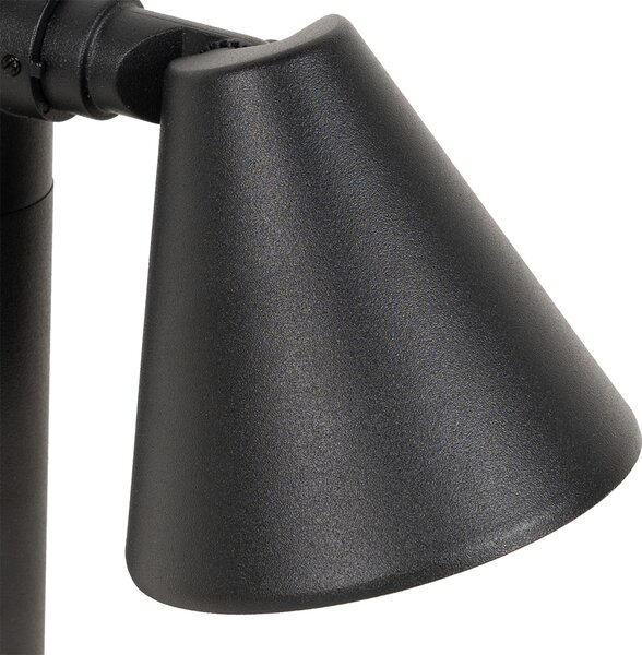 Moderní venkovní sloupková lampa černá 30 cm IP44 nastavitelná - Ciara
