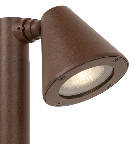 Moderní venkovní sloupkový svítidlo rezavě hnědý 60 cm IP44 nastavitelný - Ciara