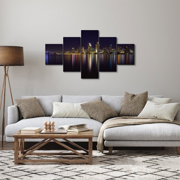 Obraz nočního města (125x70 cm)