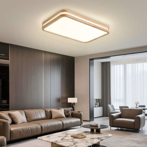 Brilagi - LED Stmív. svítidlo MOLINA SQUARE LED/54W/230V dub 60x40 cm + DO