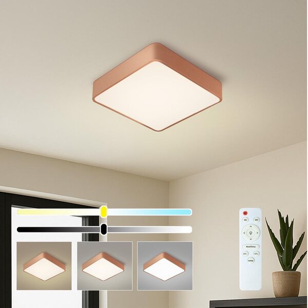 Brilagi - LED Stm. strop. svítidlo POOL SQUARE LED/36W/230V 40x40 cm bronzová+DO