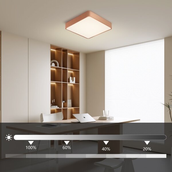 Brilagi - LED Stm. strop. svítidlo POOL SQUARE LED/36W/230V 40x40 cm bronzová+DO