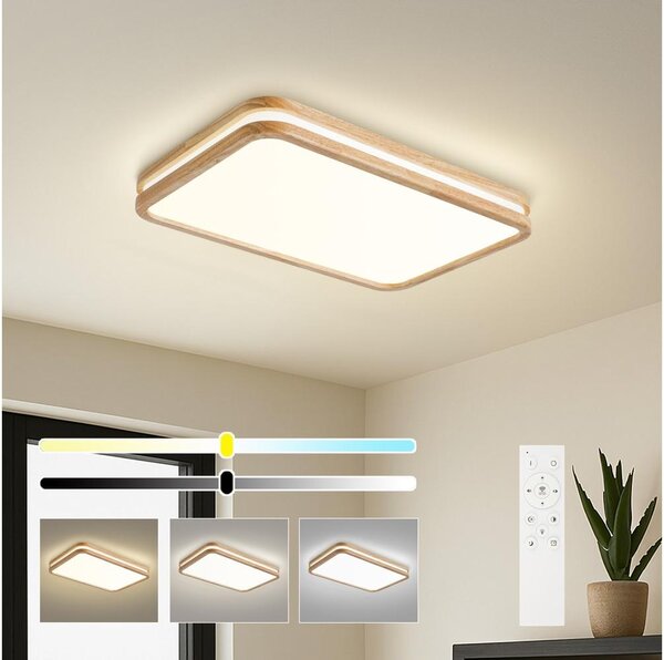 Brilagi - LED Stmív. svítidlo MOLINA SQUARE LED/54W/230V dub 60x40 cm + DO