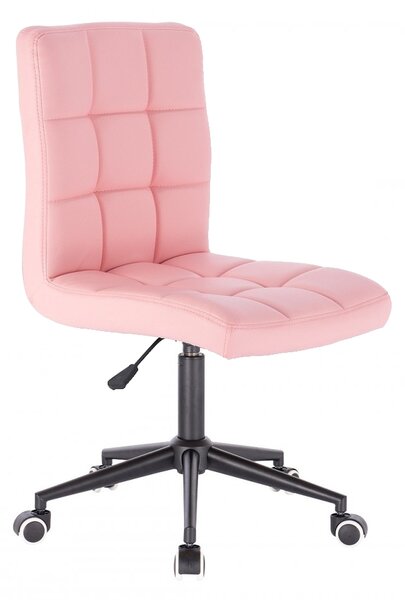 Židle TOLEDO na černé kolečkové podstavě - růžová
