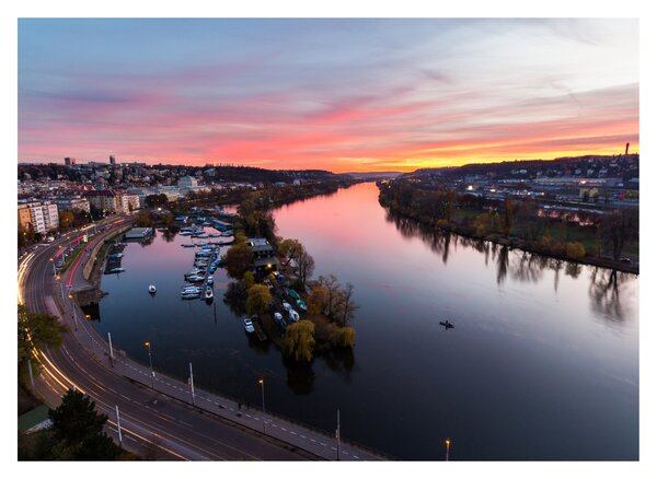 Obraz noční Prahy (70x50 cm)