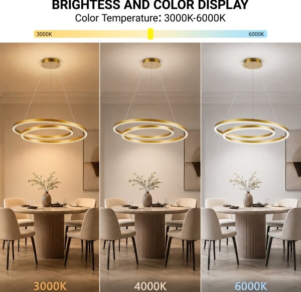 Brilagi-LED Stmívatelný lustr na lanku TWISTER LED/75W/230V 3000-6000K zlatá +DO