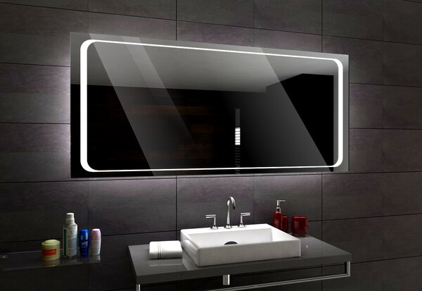 Koupelnové zrcadlo s LED podsvícením 92x72 cm BARCELONA