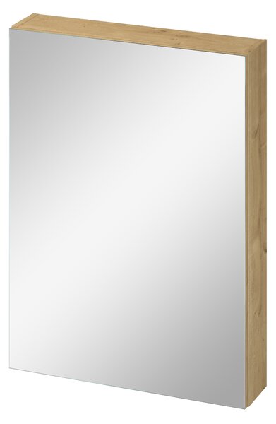 Cersanit City skříňka 59.4x14.1x80 cm se zrcadlem dub S584-115
