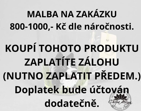 Skleněný hrnek - NA ZAKÁZKU - mazlíček dle fotografie - ZÁLOHA