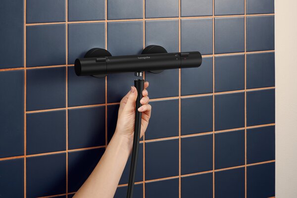 Hansgrohe Activera Select S sprchová sada na stěnu s termostatem černá 28876670