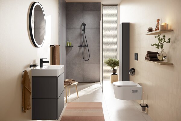 Hansgrohe Activera Select S sprchová sada na stěnu s termostatem černá 28876670