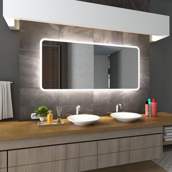 Koupelnové zrcadlo s LED podsvětlením 70x70 cm OSAKA