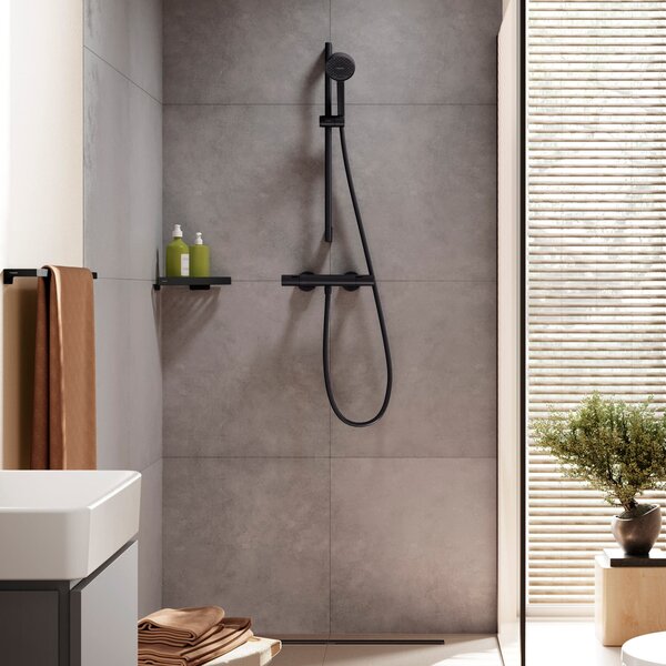 Hansgrohe Activera Select S sprchová sada na stěnu s termostatem černá 28876670