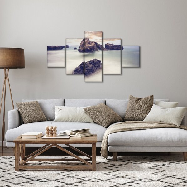 Obraz útesů v mlze (125x70 cm)