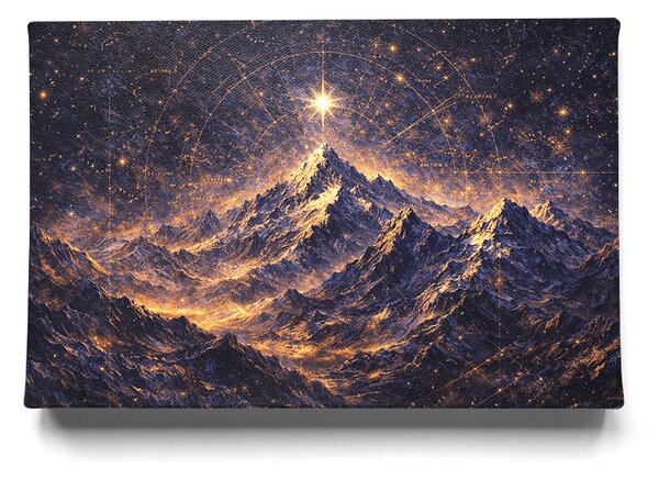 KRAFTHOUSE.EU Astral Everest – krajinný na plátně Premium Canvas | 100% bavlna | Různé rozměry Velikost: 30 x 20 cm