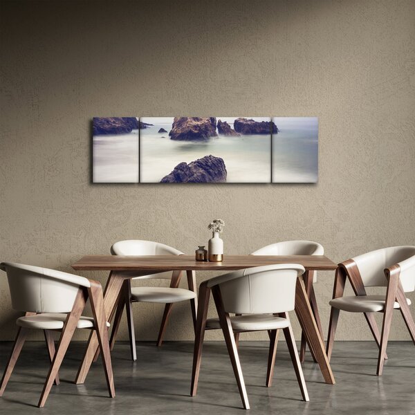 Obraz útesů v mlze (170x50 cm)