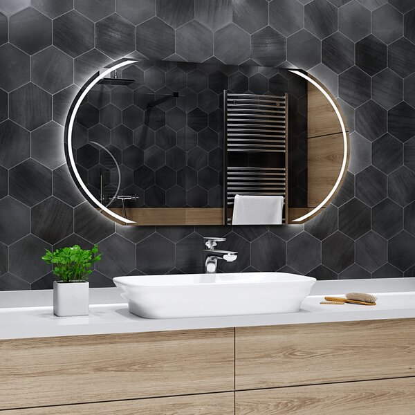 Koupelnové zrcadlo s LED podsvícením KAIR šířka: 130 cm, výška: 40 cm
