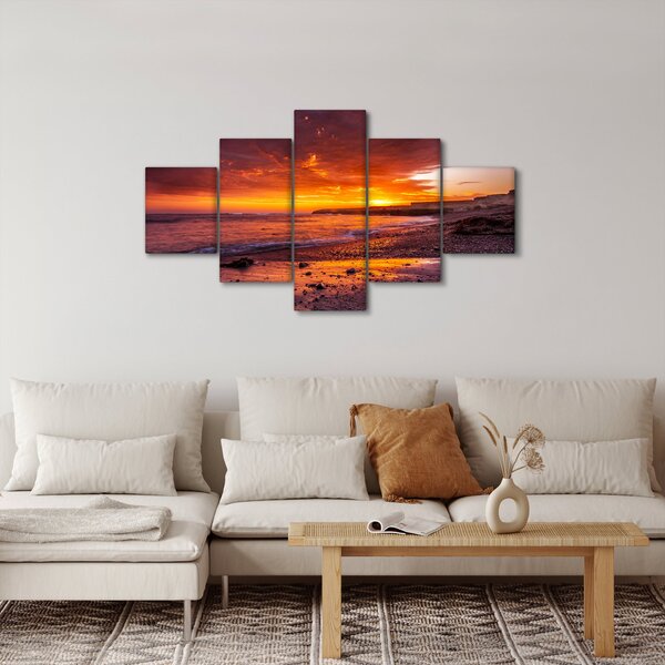 Obraz západu slunce u moře (125x70 cm)