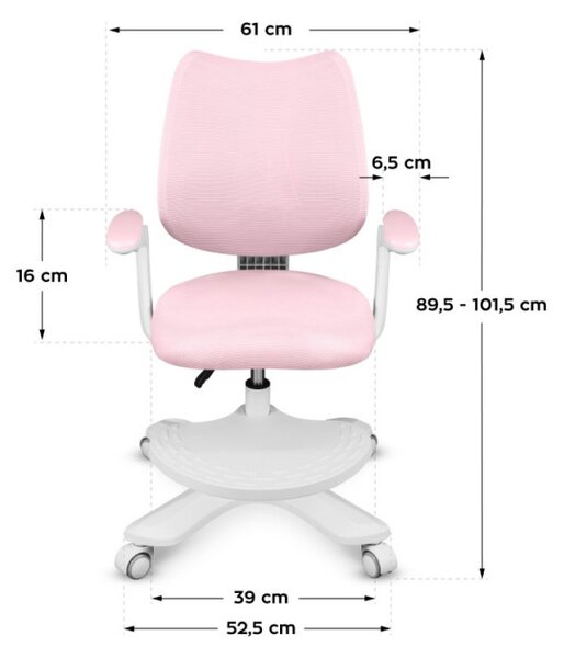Dětská otočná židle Mark Adler Junior 4.6 Pink