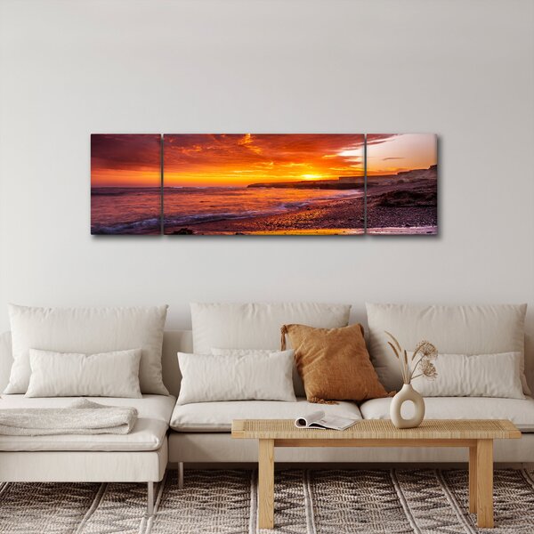 Obraz západu slunce u moře (170x50 cm)