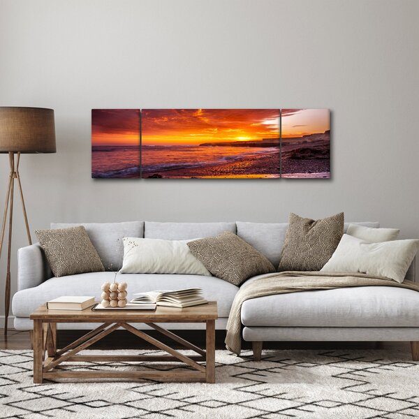 Obraz západu slunce u moře (170x50 cm)