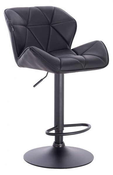 Barová židle MILANO - černá na černé podstavě