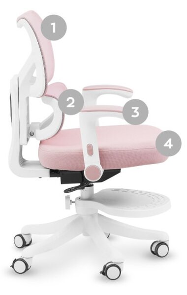 Dětská otočná židle Mark Adler Junior 5.3 Pink