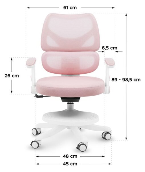 Dětská otočná židle Mark Adler Junior 5.3 Pink