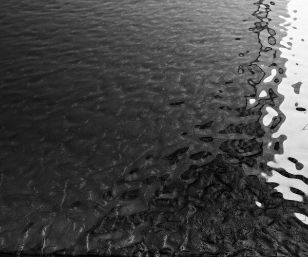 DELIFE Jídelní stůl Edge 300x100 sklo s reliéfem kouřově černé 3D design nerezová ocel úzký