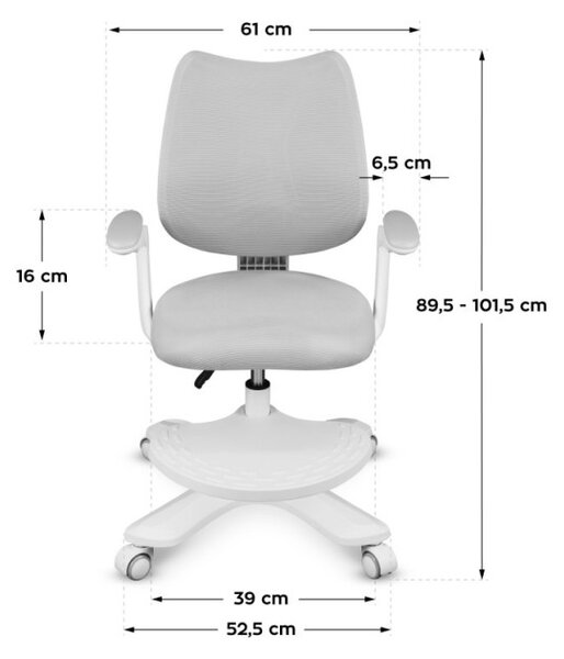 Dětská otočná židle Mark Adler Junior 4.6 Grey