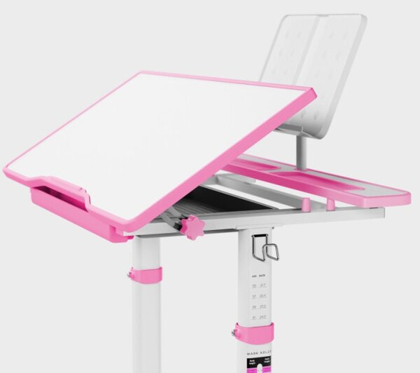 Dětský rostoucí psací stůl Mark Adler Study 3.0 Pink