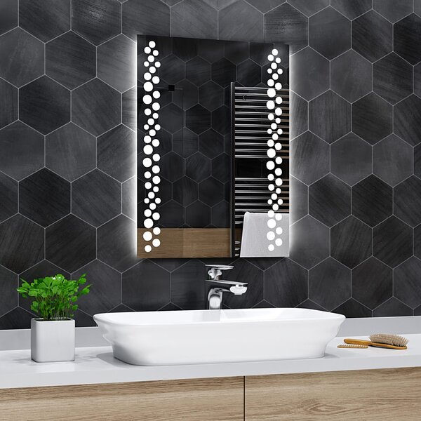 Koupelnové zrcadlo s LED podsvícením TORONTO šířka: 40 cm, výška: 100 cm