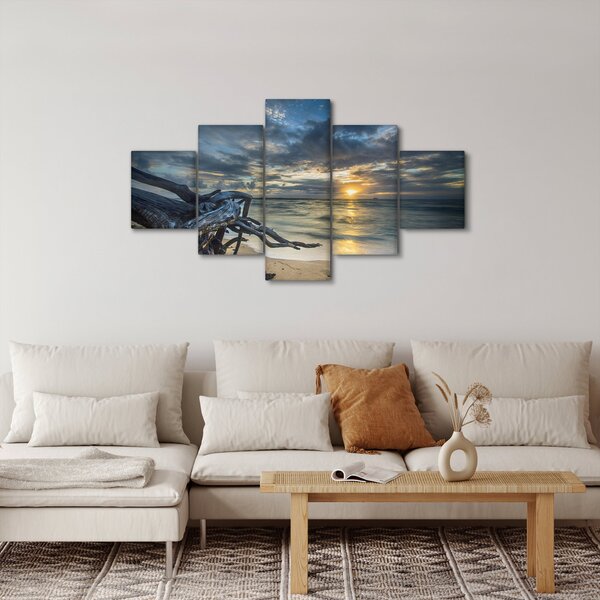 Obraz moře se západem slunce (125x70 cm)