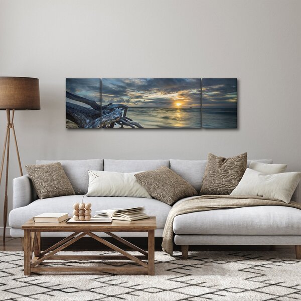 Obraz moře se západem slunce (170x50 cm)