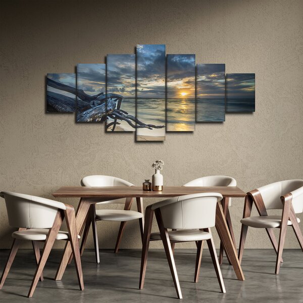 Obraz moře se západem slunce (210x100 cm)