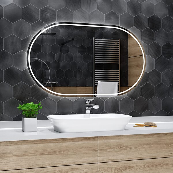 Koupelnové zrcadlo s LED podsvícením PALERMO šířka: 40 cm, výška: 90 cm