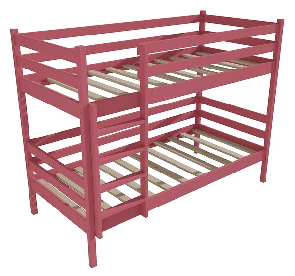 Vomaks Patrová postel PP 008 Rozměr: 80 x 180 cm, Barva: barva růžová, Prostor mezi lůžky: 80 cm