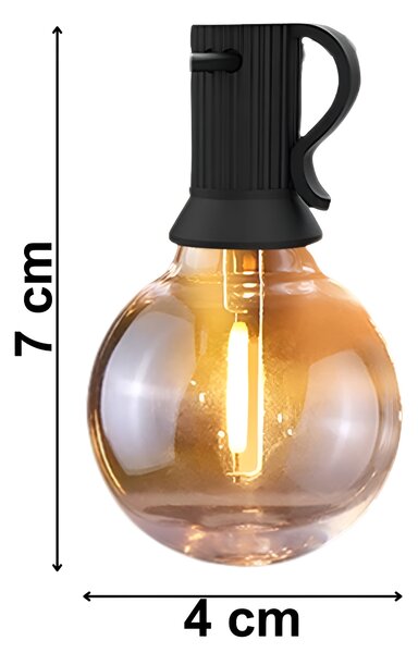JAKS Zahradní světelný řetěz 36 LED 20 m