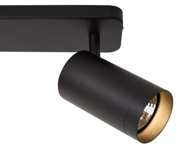 Moderní stropní svítidlo černé se 2 světly GU10 70mm - Jeana Luxe