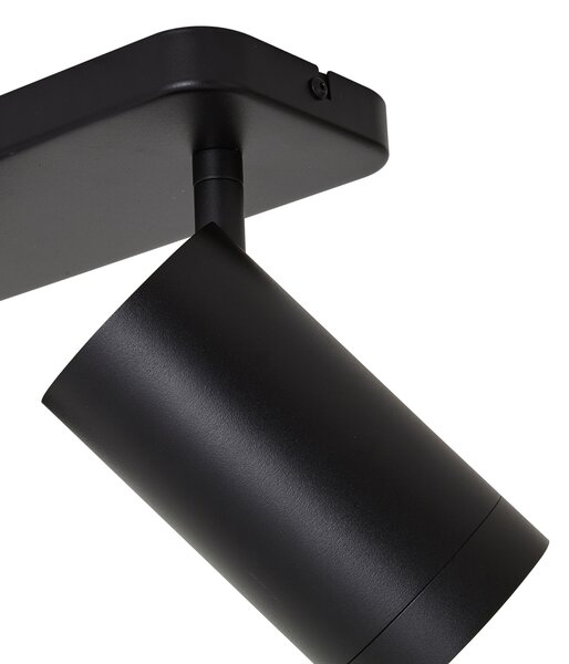 Moderní stropní svítidlo černé 3-světelné GU10 70mm - Jeana Luxe