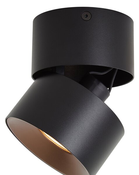Moderní přisazené bodové svítidlo černé GU10 50mm naklápěcí - Echo