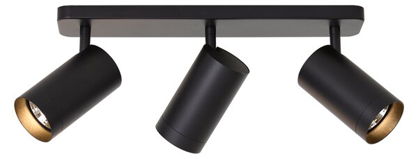 Moderní stropní svítidlo černé 3-světelné GU10 70mm - Jeana Luxe