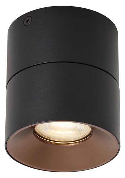 Moderní přisazené bodové svítidlo černé GU10 50mm naklápěcí - Echo