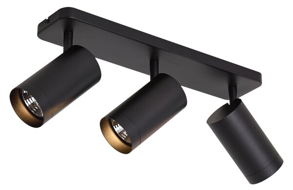 Moderní stropní svítidlo černé 3-světelné GU10 70mm - Jeana Luxe