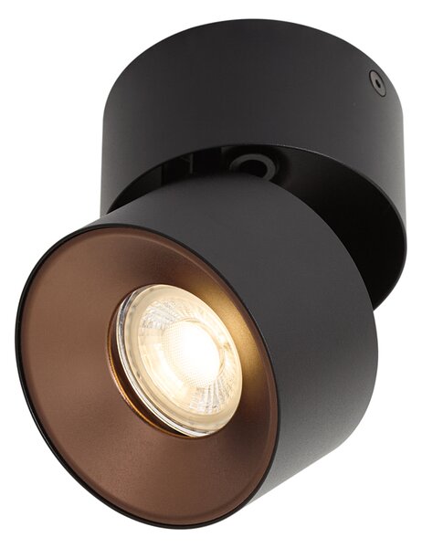 Moderní přisazené bodové svítidlo černé GU10 50mm naklápěcí - Echo