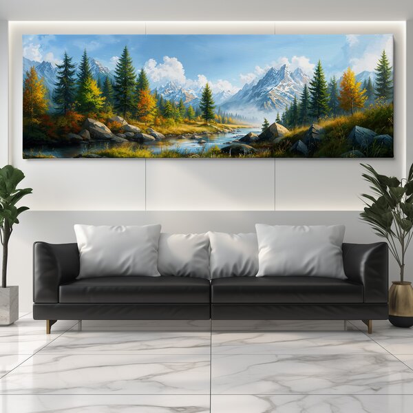Obraz na plátně - Výhledy od studené řeky FeelHappy.cz Velikost obrazu (šířka x výška): 60 x 20 cm
