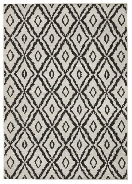 Hans Home | Kusový koberec Twin-Wendeteppiche 103134 schwarz creme - 80x150