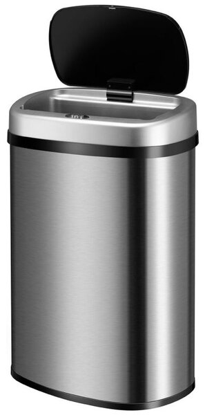 Automatický bezdotykový odpadkový koš 50 l – stříbrný