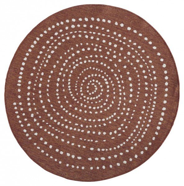 Hans Home | Kusový koberec Twin-Wendeteppiche 103110 terra creme, hnědá - 200x200 (průměr) kruh